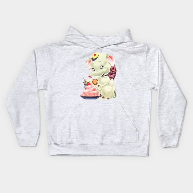 Baby Elephant eating Icecream Kids Hoodie by PatrioTEEism